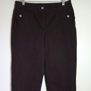 Karen Scott cropped brown pants women's size 10